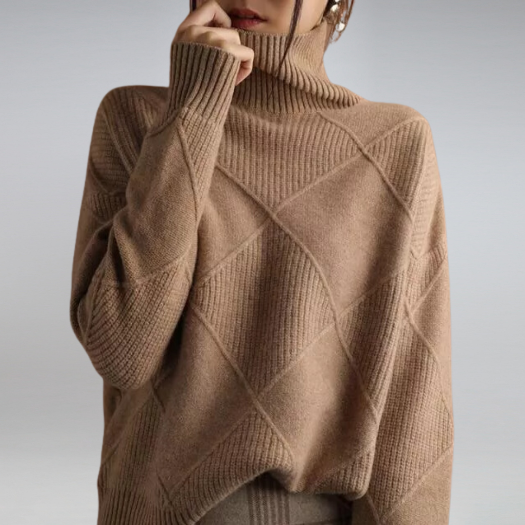 Liv | Vinterklar Dame Cashmere Rullekrave Sweater