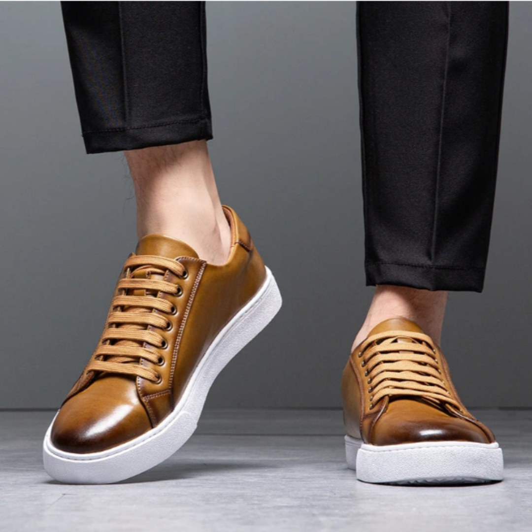 Komfortable lædersneakers til hverdagsbrug