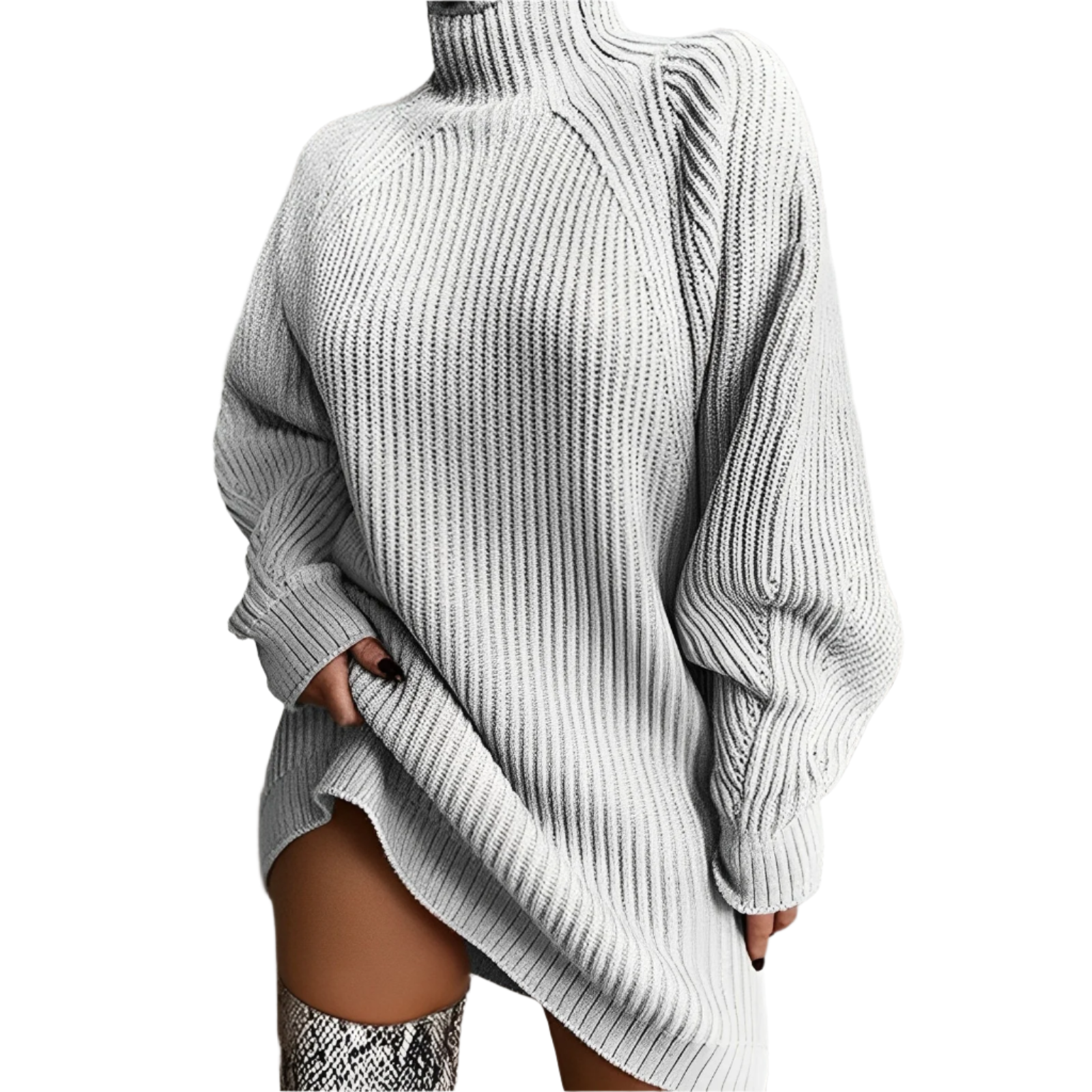 Ulla | Oversize Kvinders Rullekrave Sweater til Vinter