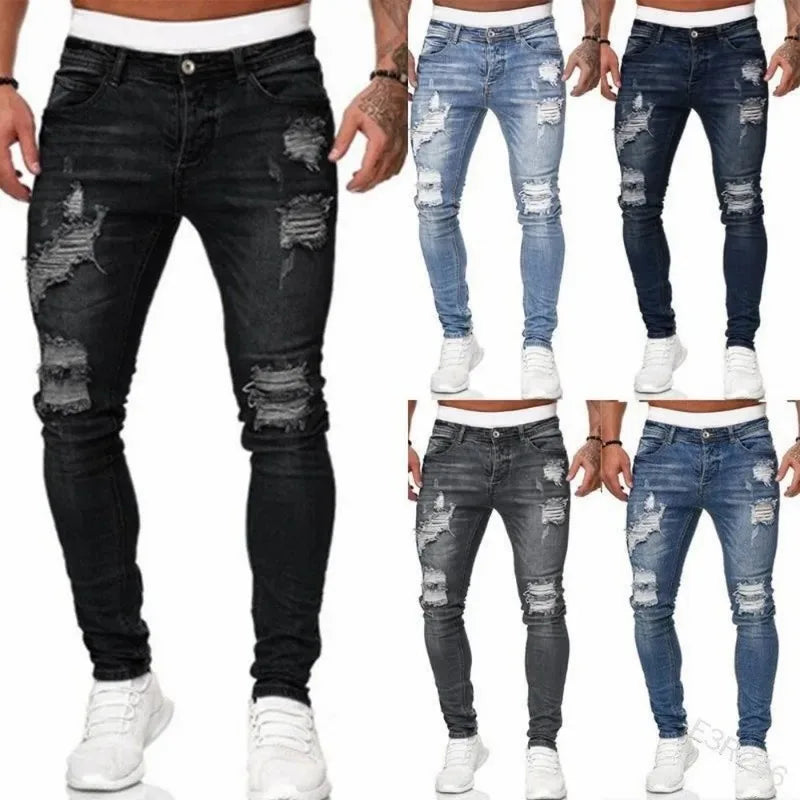 Oliver | Jeans skinny med huller til mænd