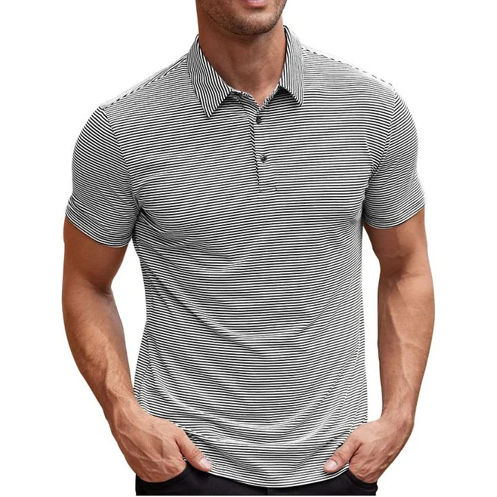 Mikkel | Casual Stribet Polo til Mænd