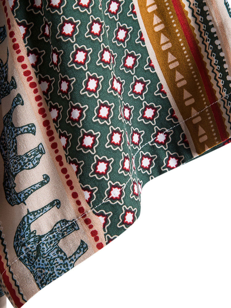 Hugo | Skjorte med geometrisk elefantprint