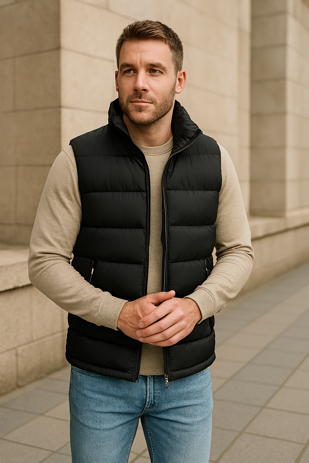 Frederik - Premium quiltet vest for stilfuld varme og komfort