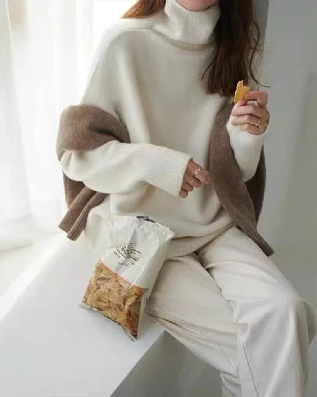 Greta | Vinterklar Cashmere Rullekrave Sweater