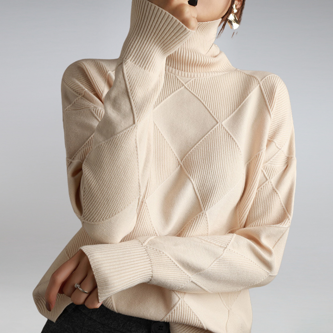 Liv | Vinterklar Dame Cashmere Rullekrave Sweater