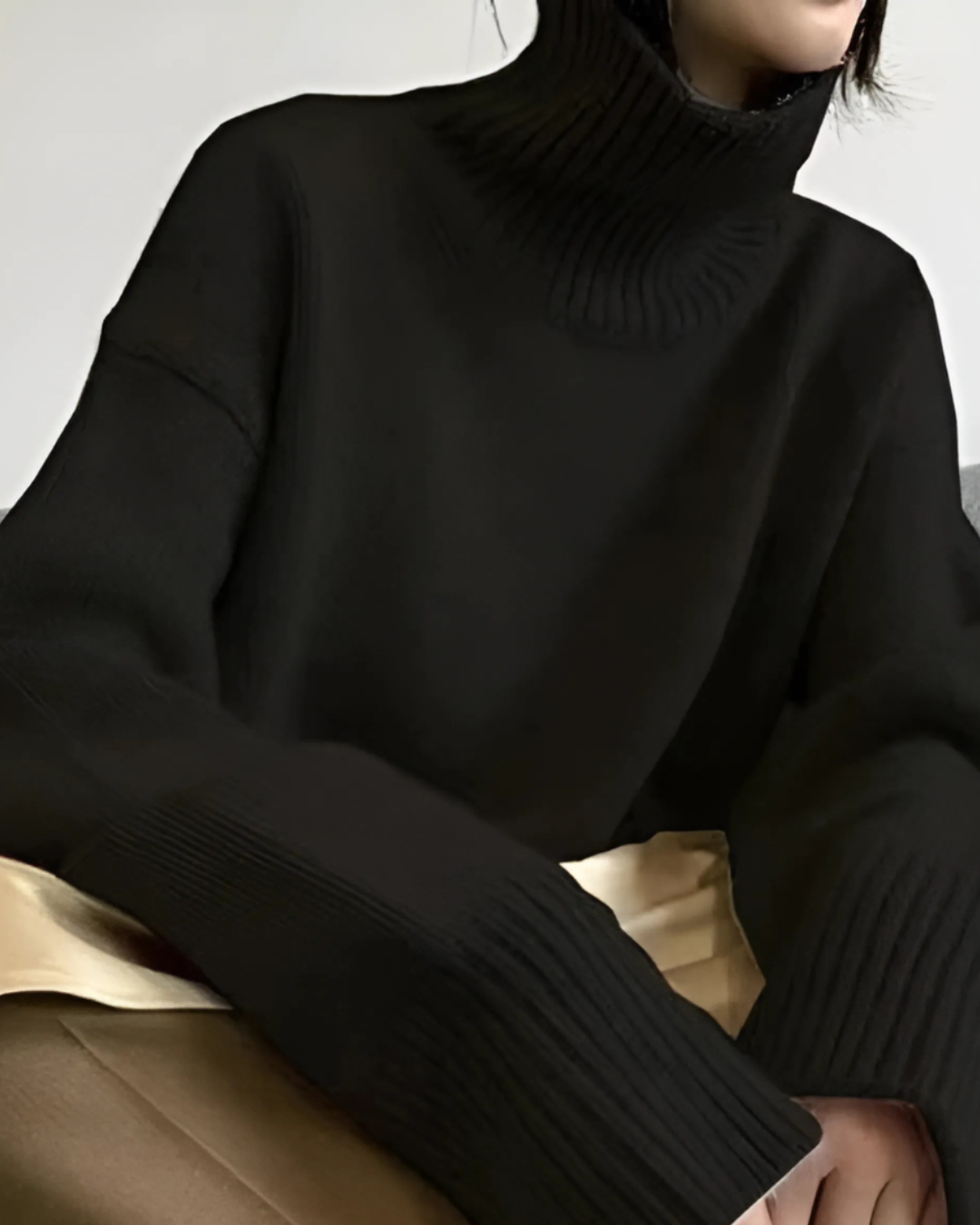 Greta | Vinterklar Cashmere Rullekrave Sweater
