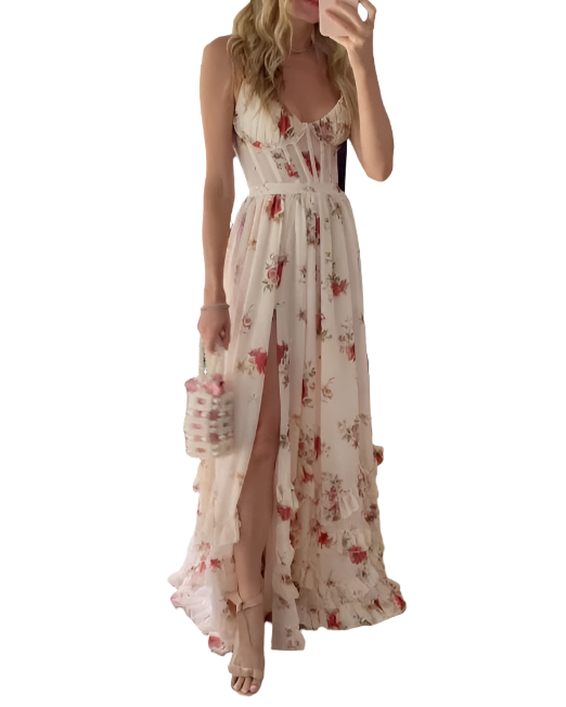 Susanne | Blomstret Maxikjole med Sommerlige Vibes