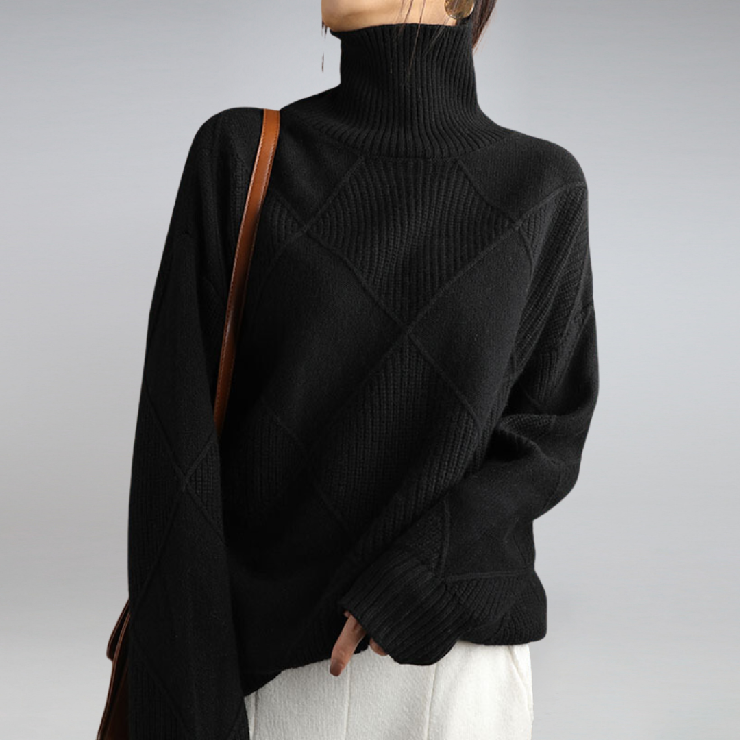 Liv | Vinterklar Dame Cashmere Rullekrave Sweater