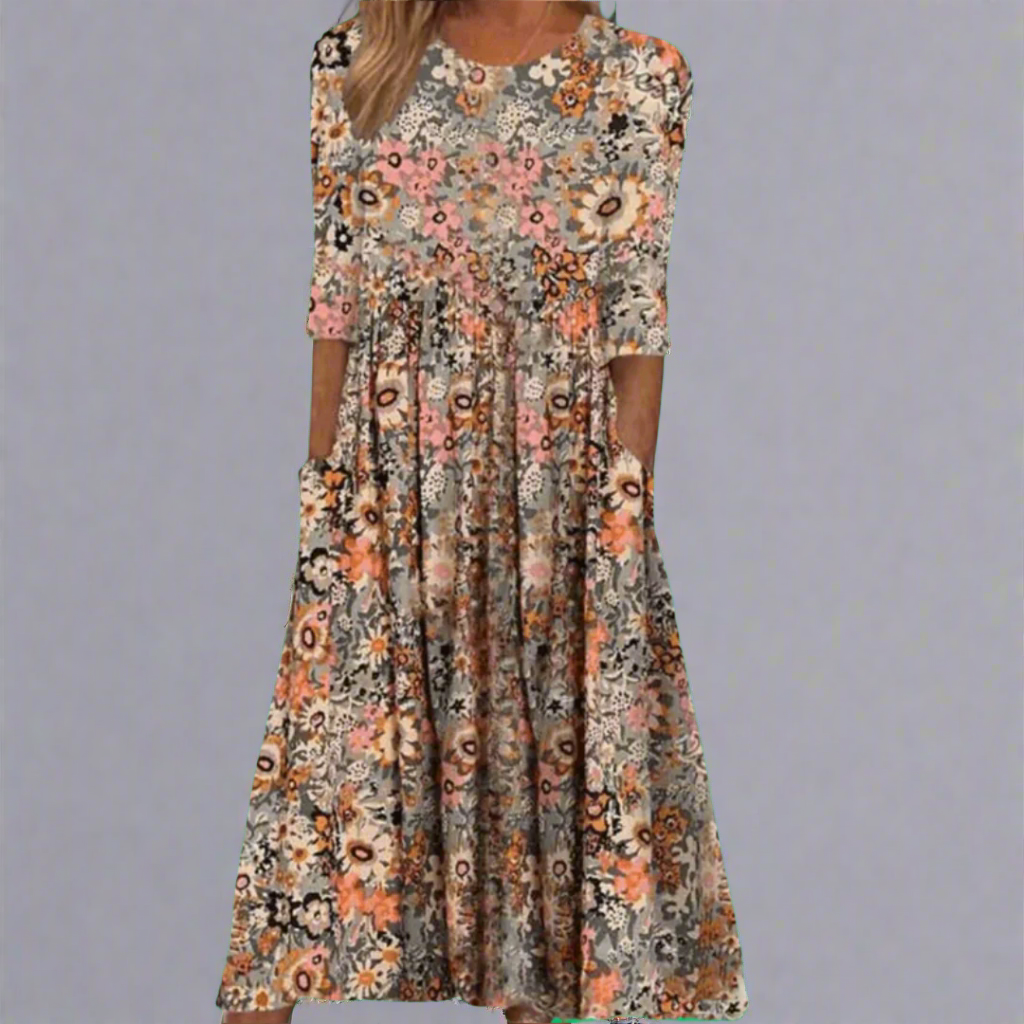 Paula | Elegant Blomsterkjole med Premium Følelse