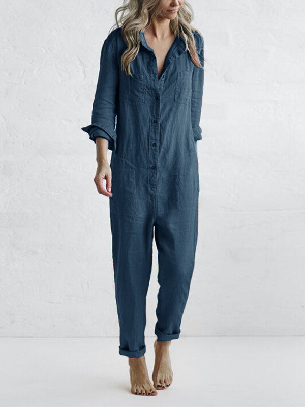 Vibeke | Stropfri Jumpsuit med Vidde Bukseben