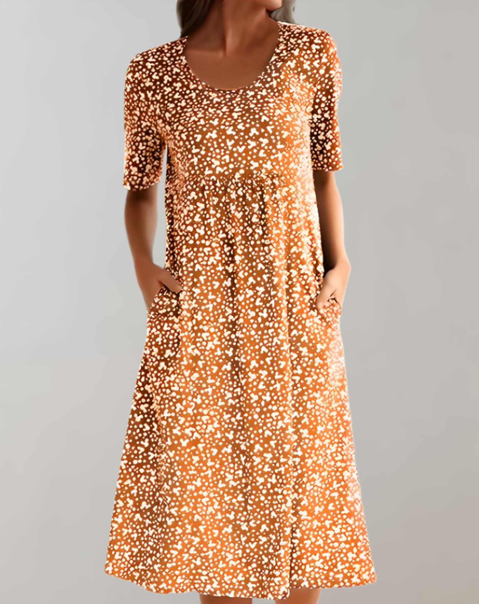 Nora | Sommerkjole med V-Hals og Afslappet Pasform