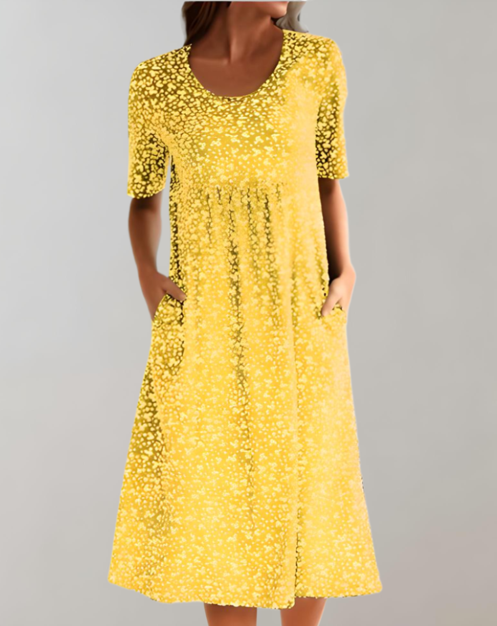 Nora | Sommerkjole med V-Hals og Afslappet Pasform