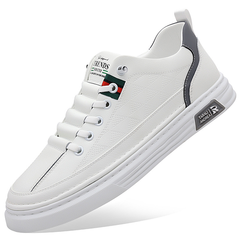 Læder sneakers til mænd med stilfuldt design