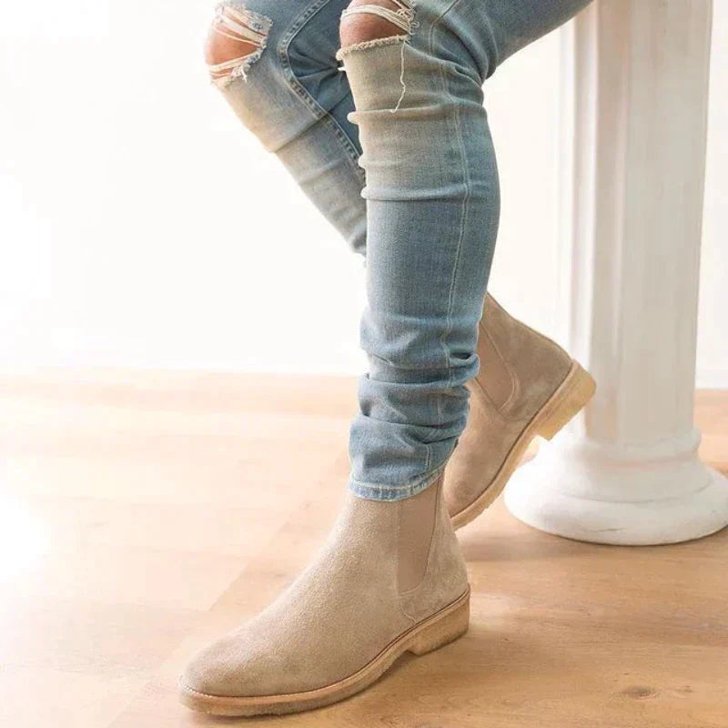 Mikkel | Støvler i ruskind i Chelsea-stil til mænd