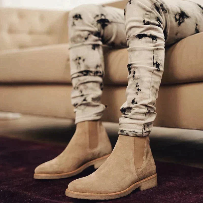 Mikkel | Støvler i ruskind i Chelsea-stil til mænd