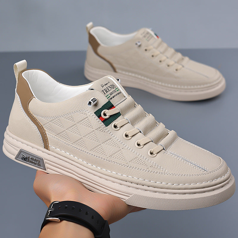 Læder sneakers til mænd med stilfuldt design