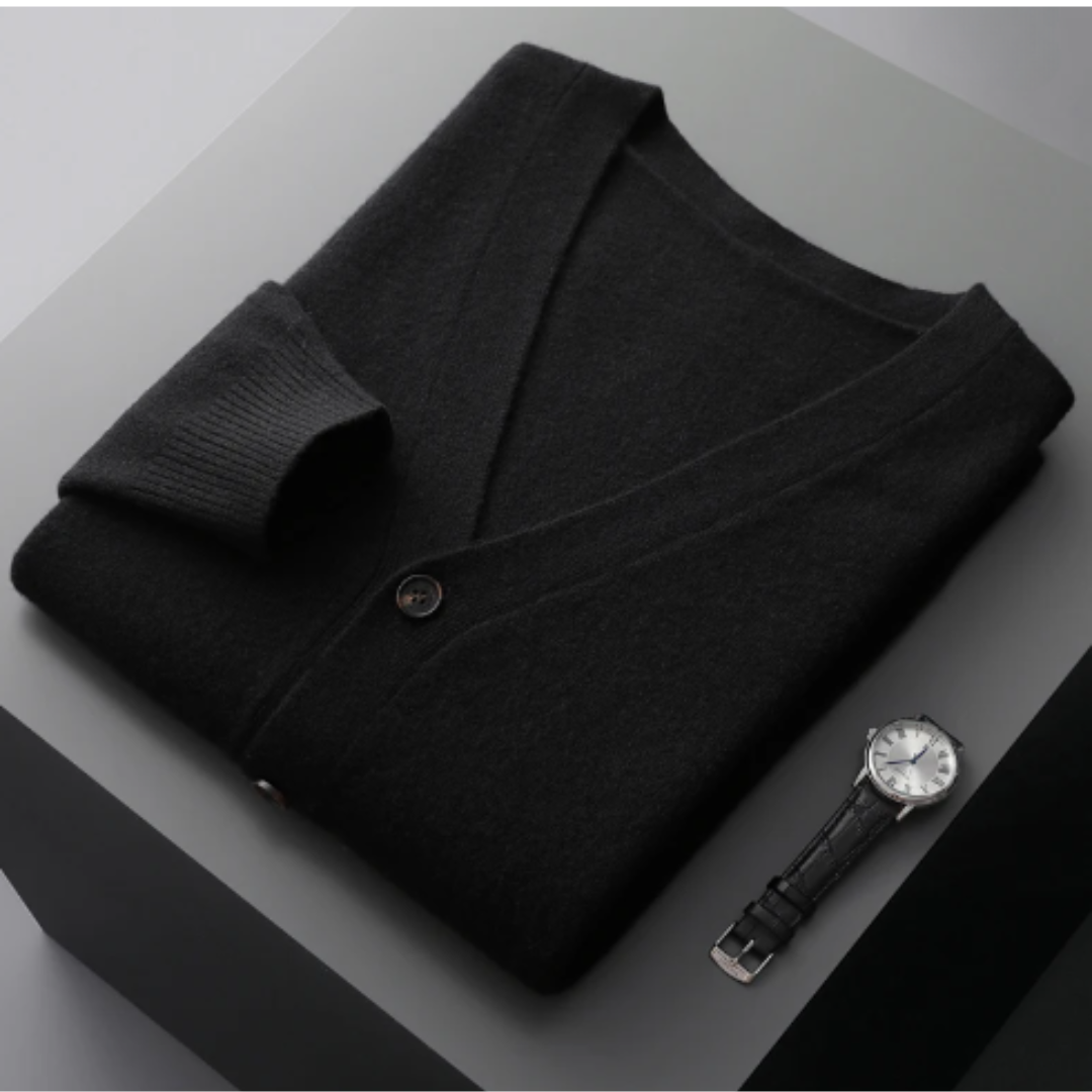 Mathias | Casual strikcardigan til mænd