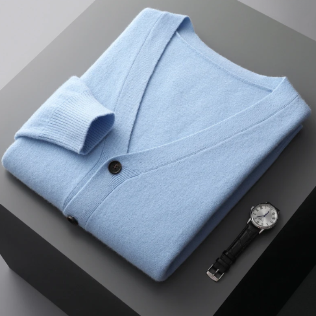 Mathias | Casual strikcardigan til mænd