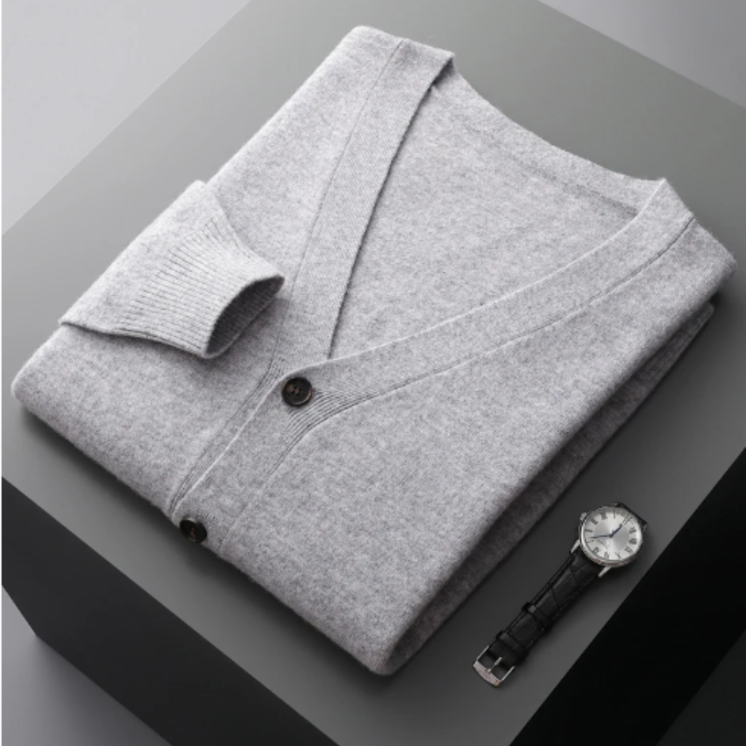 Mathias | Casual strikcardigan til mænd