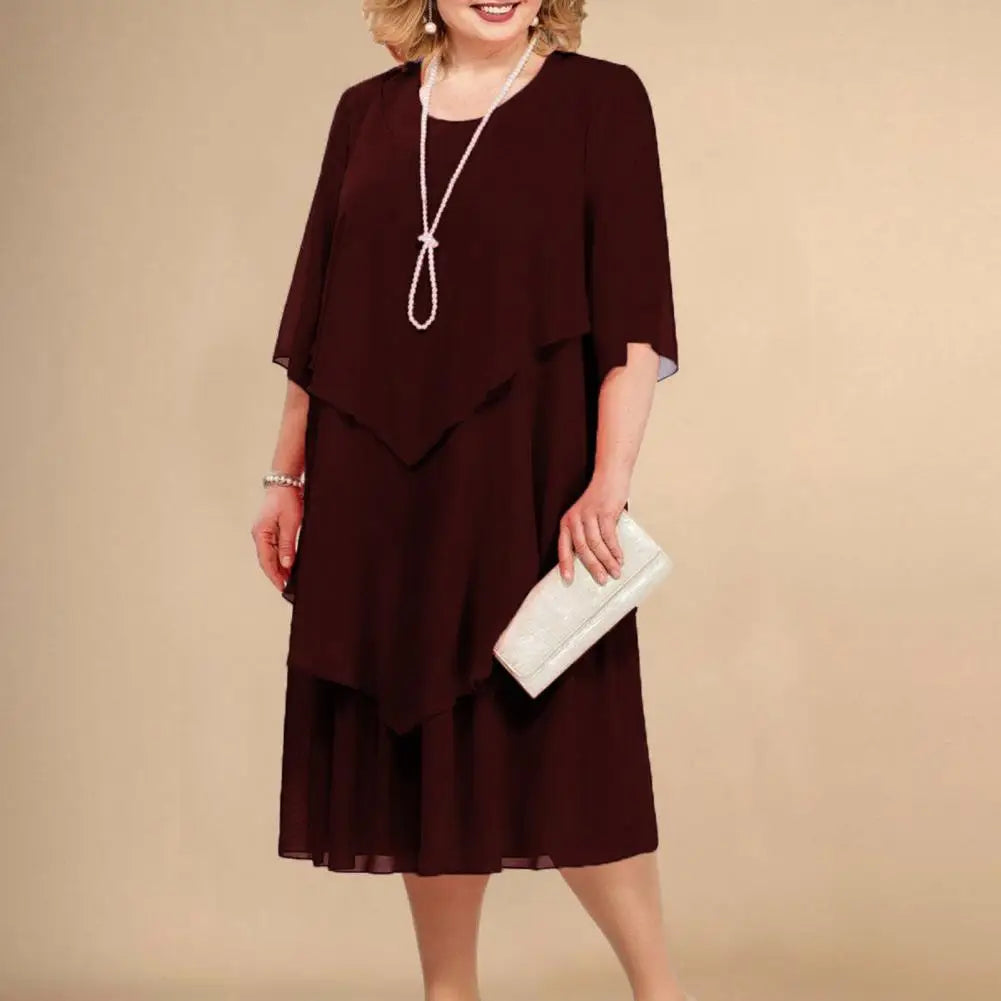 Katy | Smuk Lagdelt Kjole til Fest