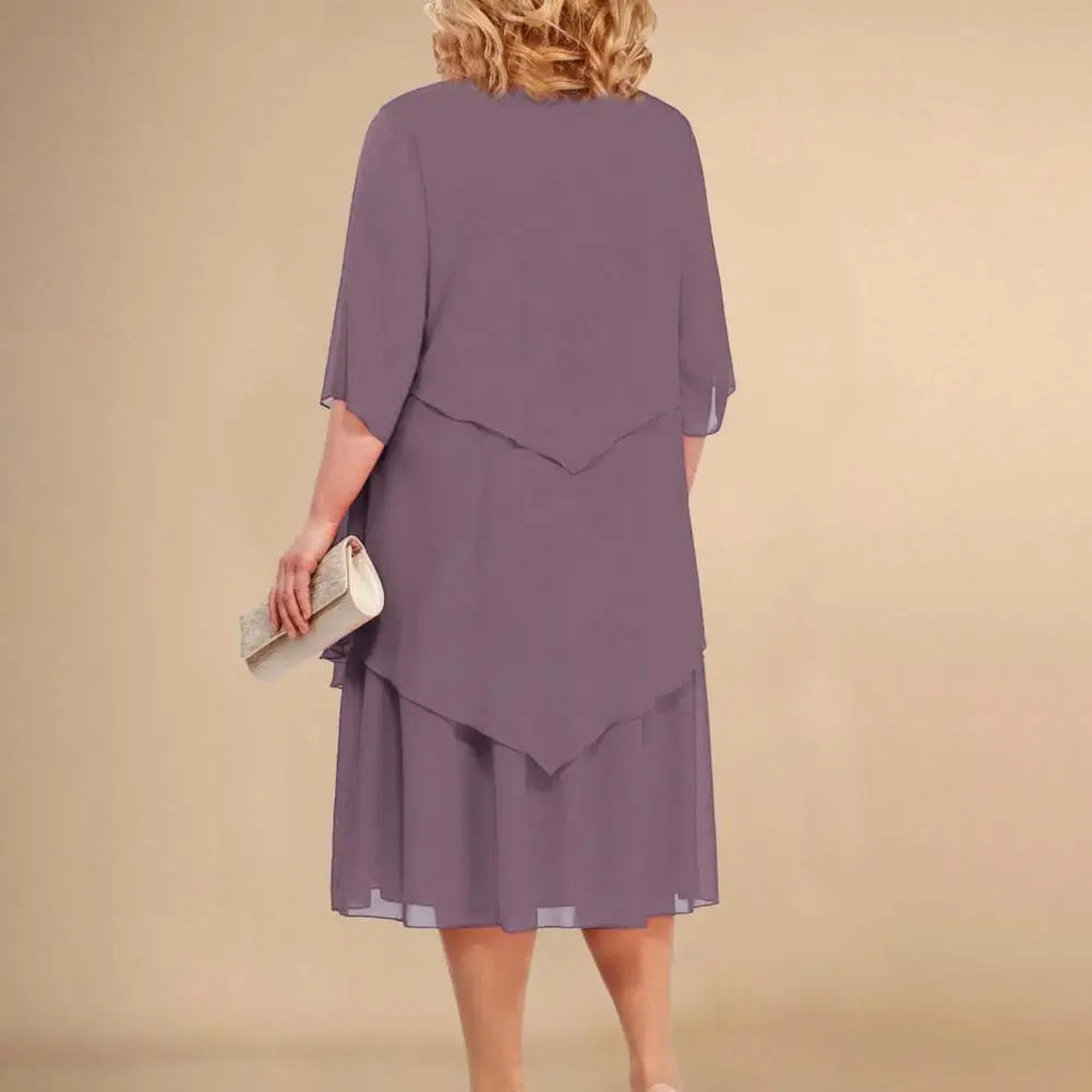 Katy | Smuk Lagdelt Kjole til Fest