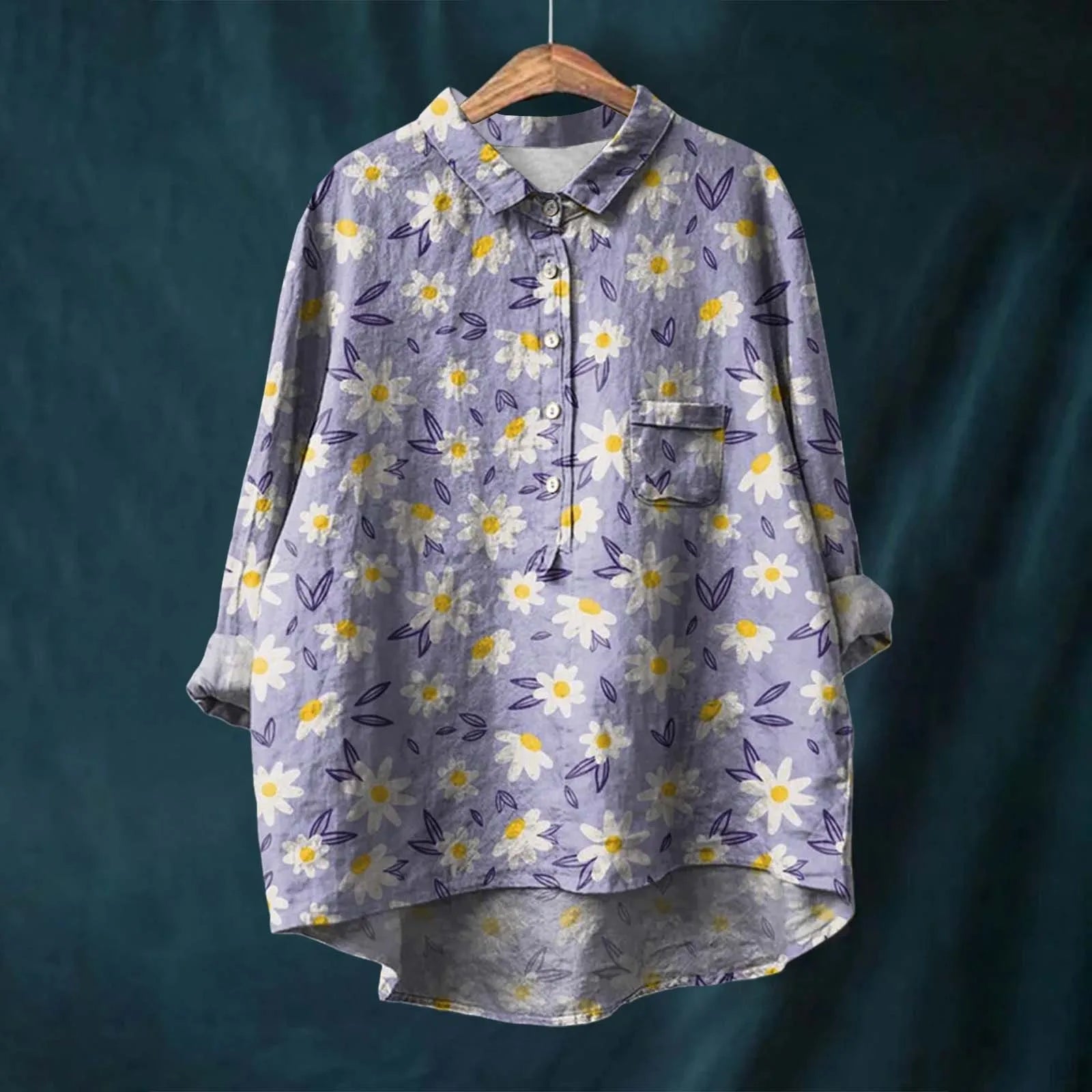 Stilfuld bluse med blomsterprint til damer