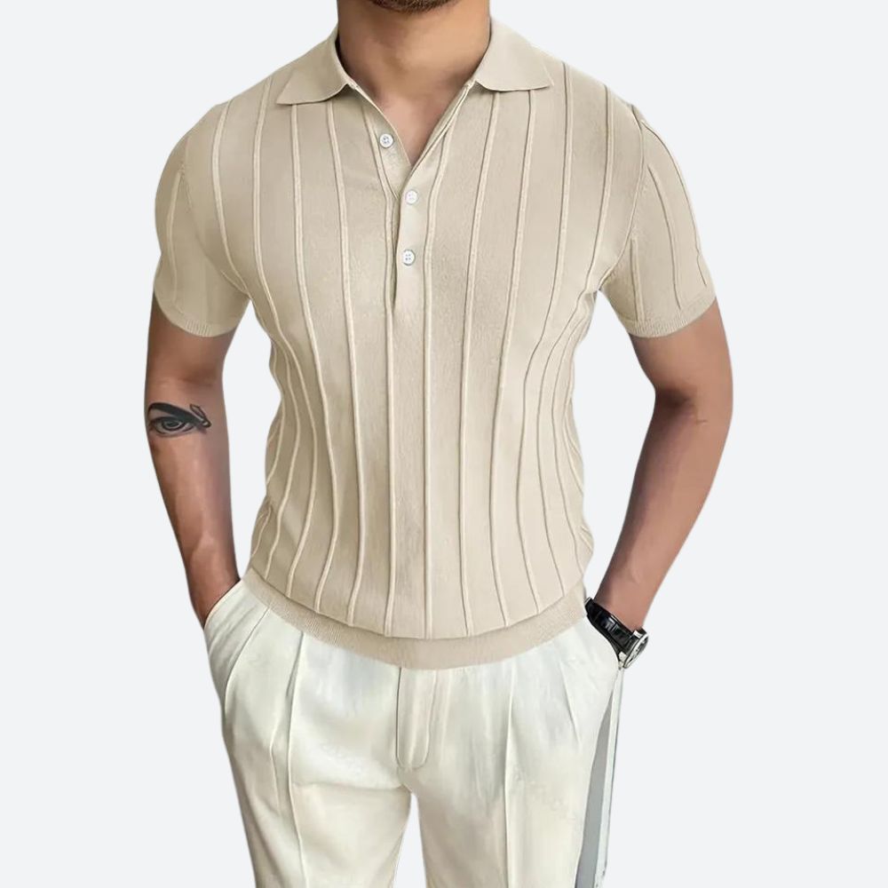 Victor | V-Hals Poloshirt i Super Stretch