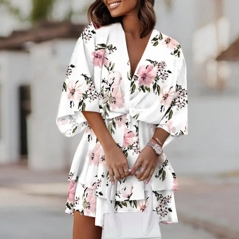 Boheme-inspireret kort kjole til kvinder