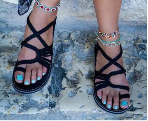 Majken | Luksus Sandaler i Naturmaterialer