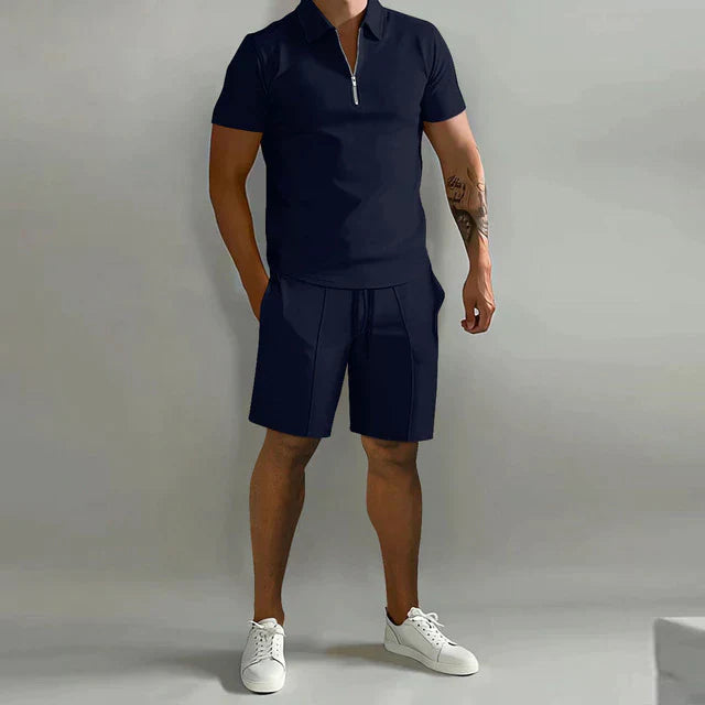 Eksklusivt Sommer Sæt med Polo og Shorts