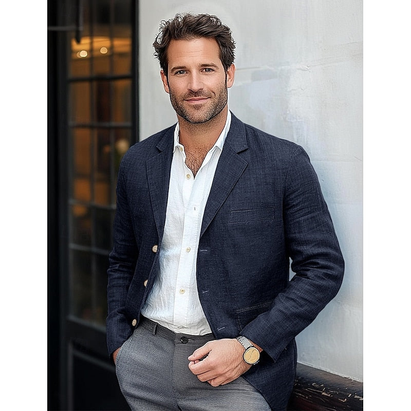 Elegant Klassisk Blazer i Slank Pasform