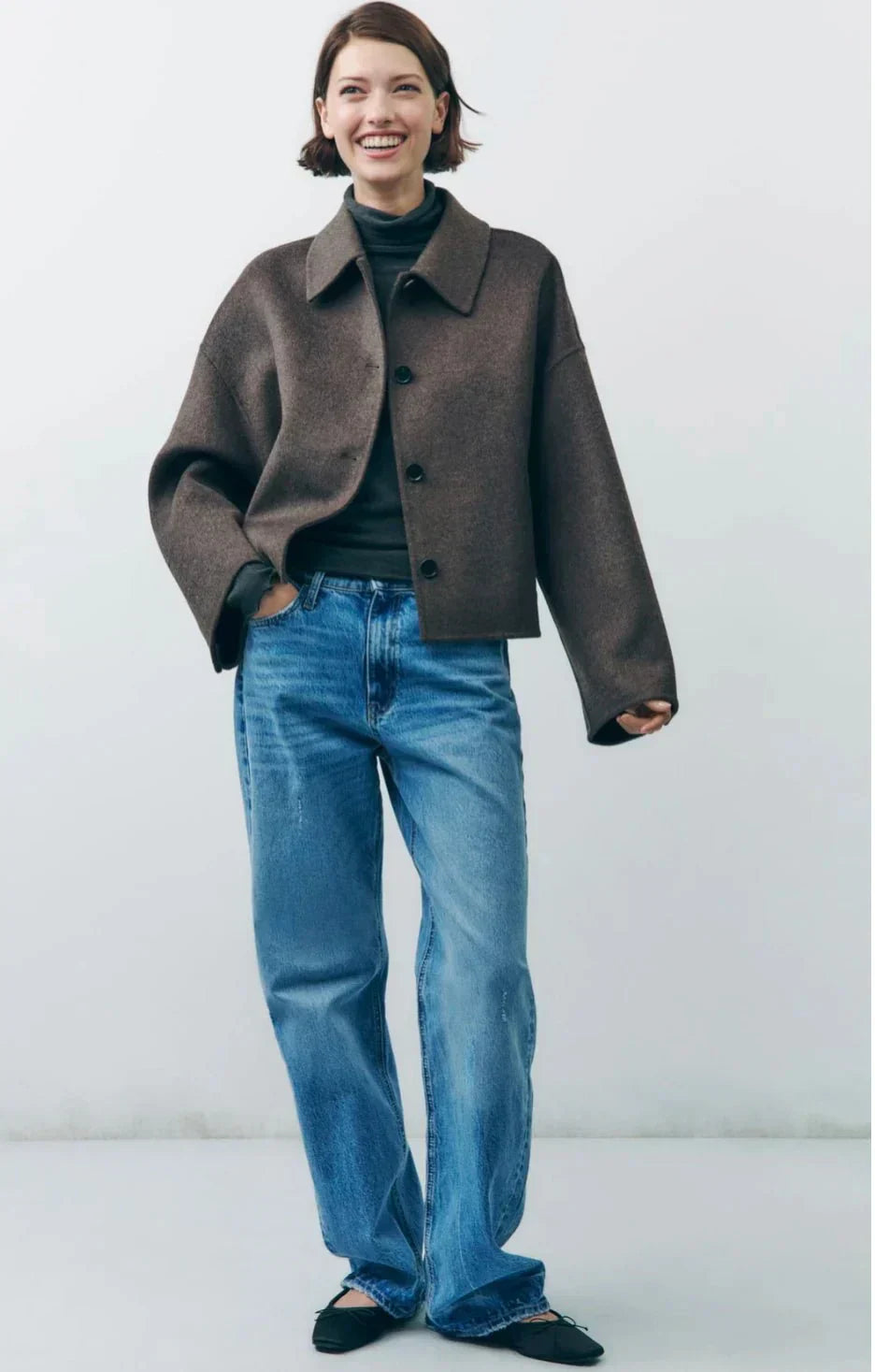 Emma | Varm Damefrakke i Store Størrelser