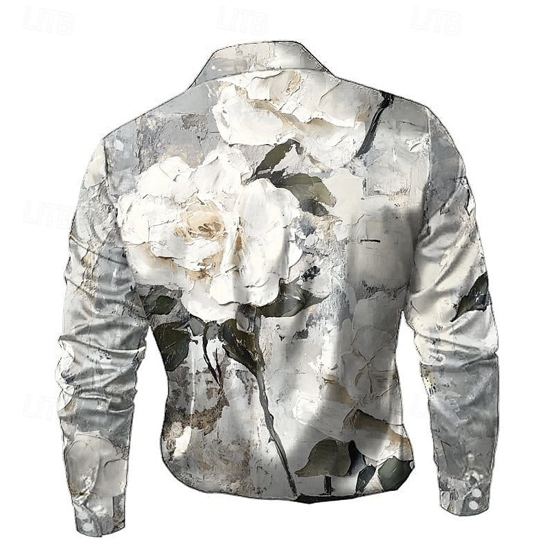 Noah | Silkeskjorte til mænd med blomsterprint