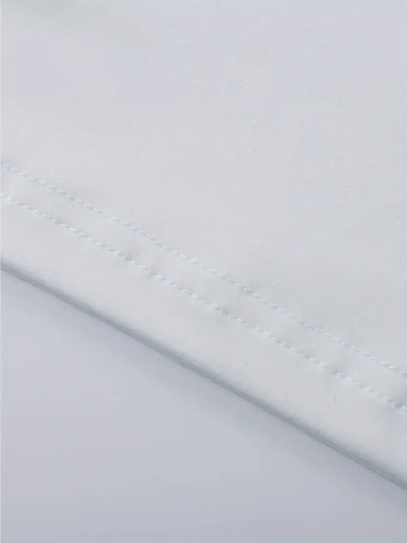 V-Hals T-shirt i Ren Bomuld