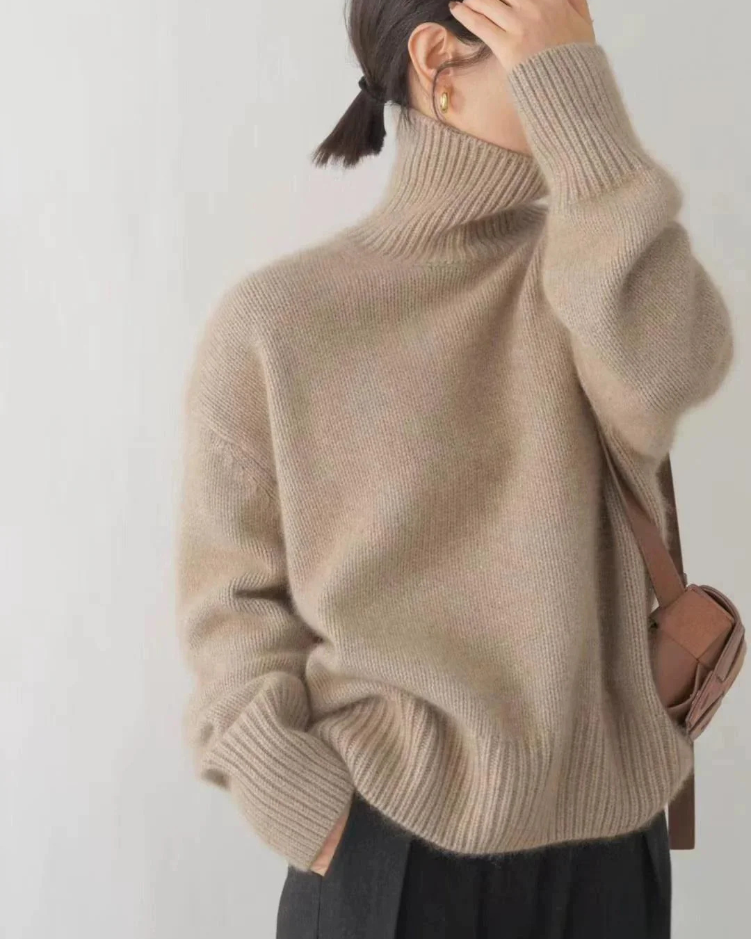 Greta | Vinterklar Cashmere Rullekrave Sweater