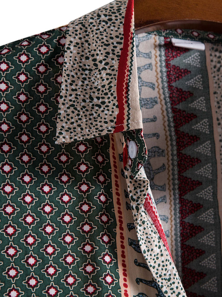 Hugo | Skjorte med geometrisk elefantprint