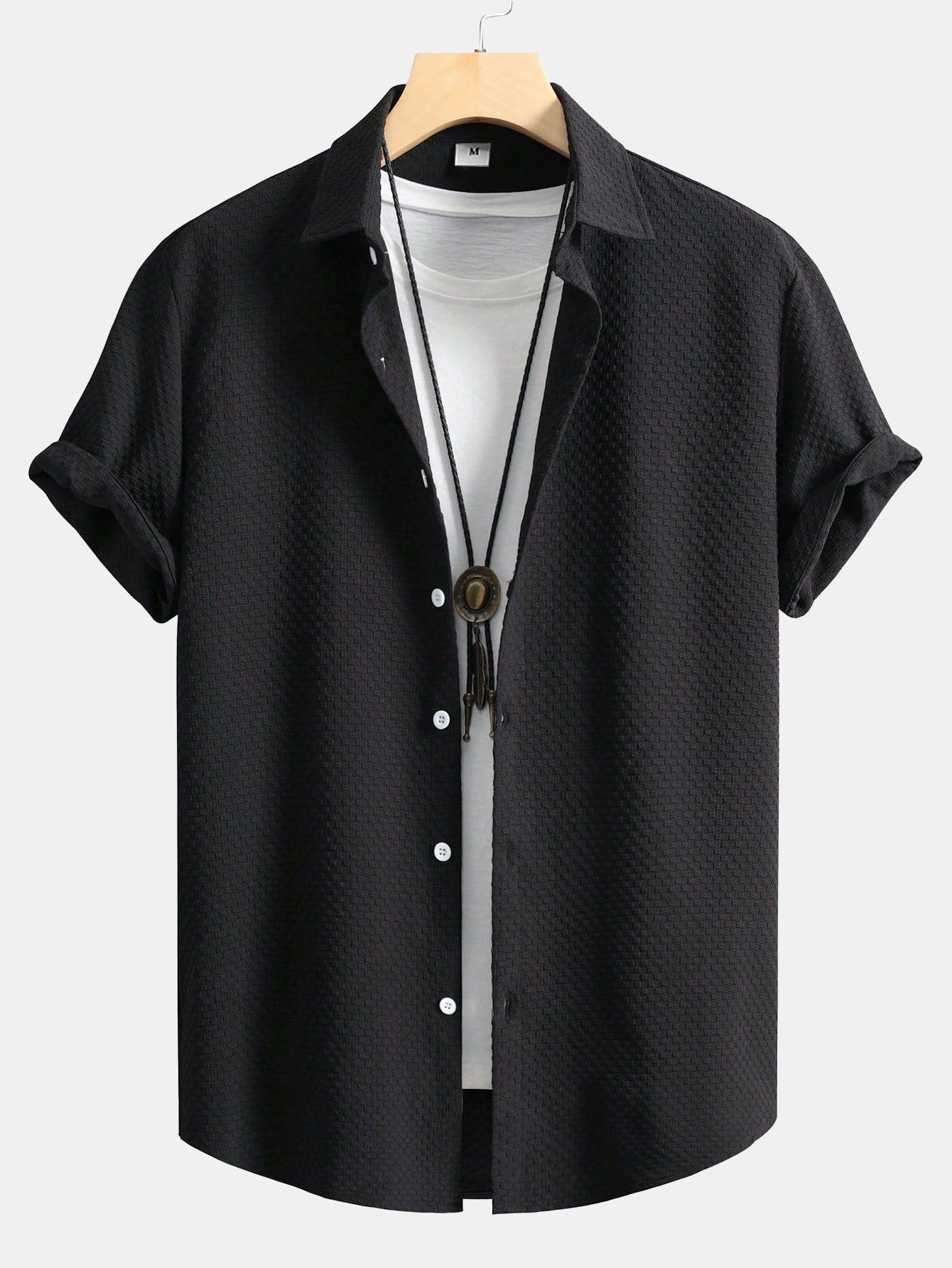 Emil | Jacquard Skjorte i Klassisk Snit