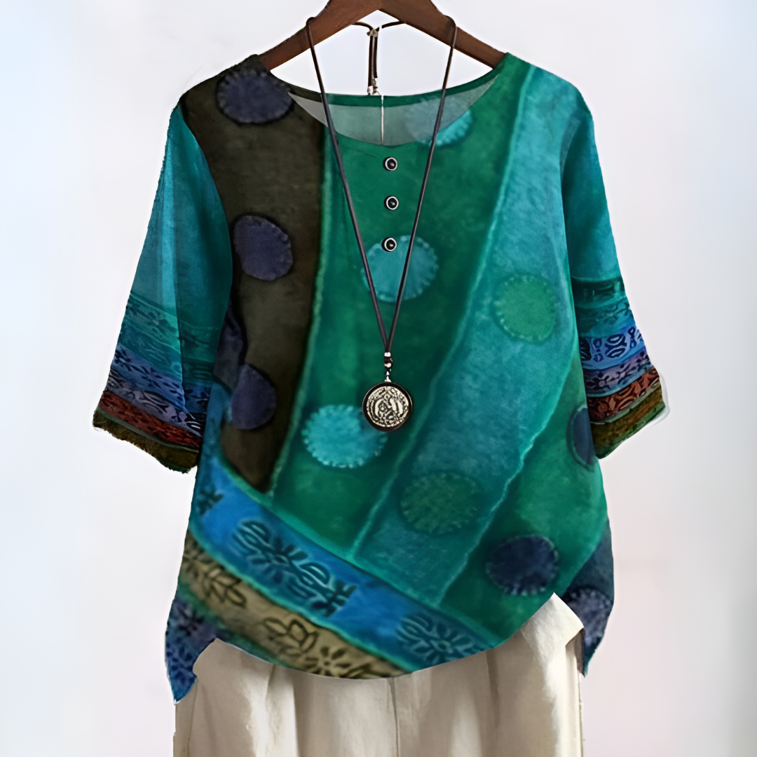 Elegant og Flydende Boho Bluse Design