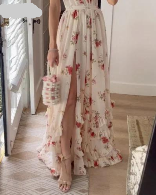 Susanne | Blomstret Maxikjole med Sommerlige Vibes