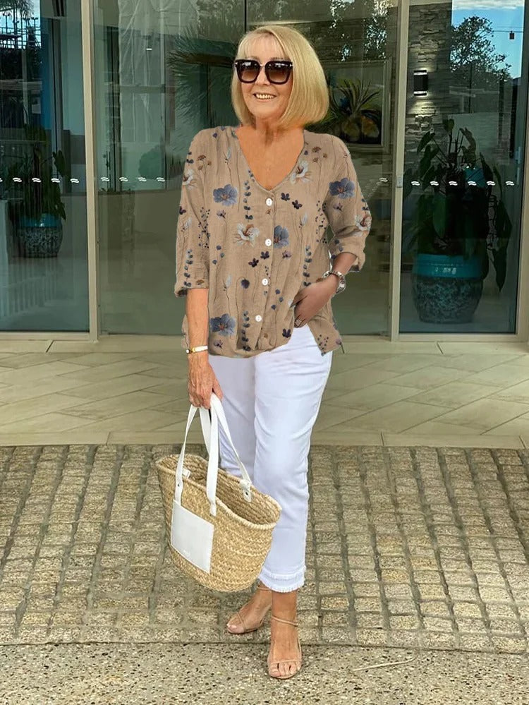 Laura | Blomstret Damebluse