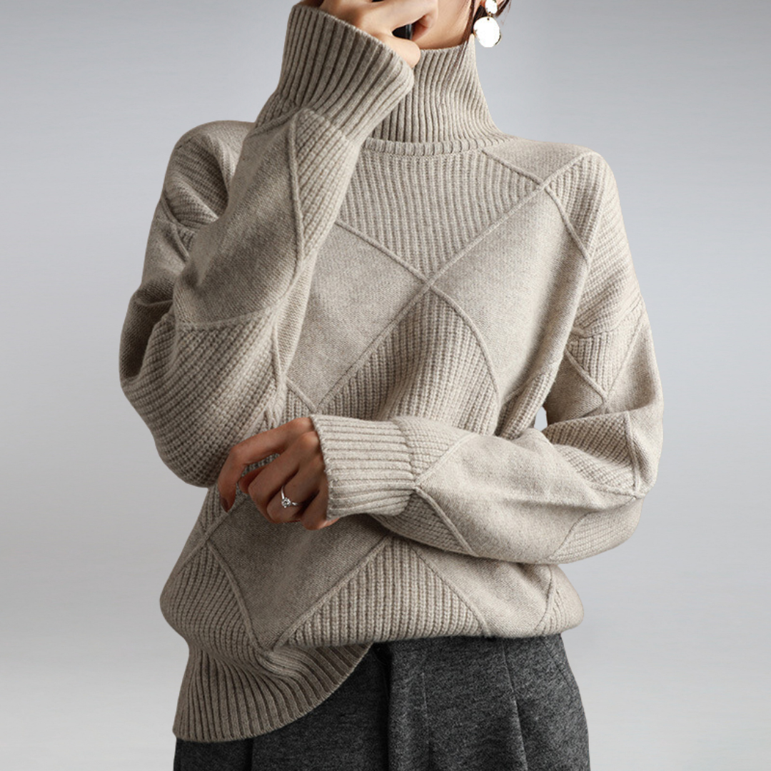 Liv | Vinterklar Dame Cashmere Rullekrave Sweater
