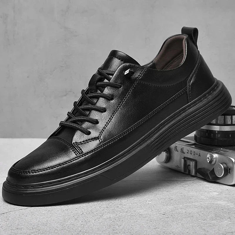 Italienske lædersneakers med elegant design