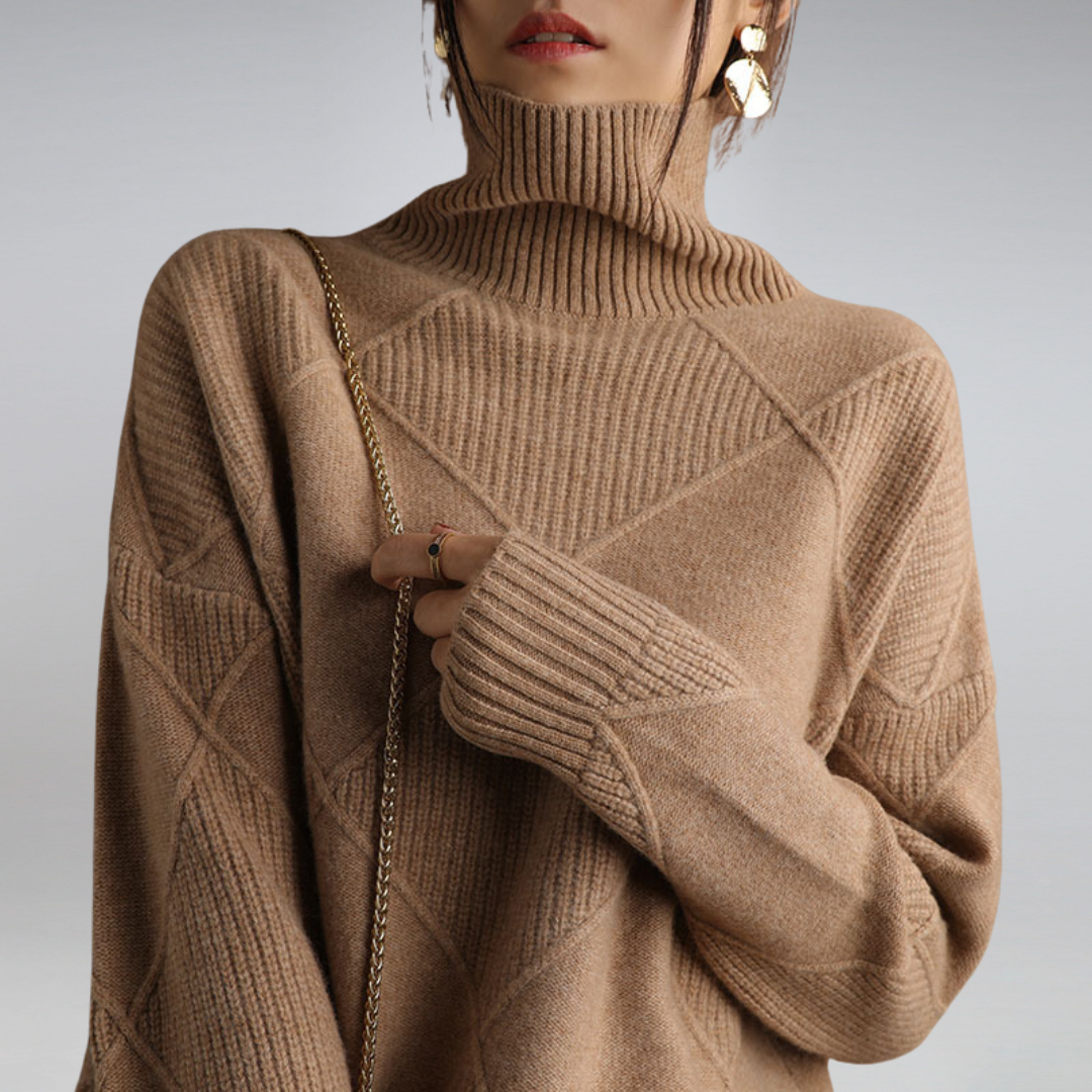 Liv | Vinterklar Dame Cashmere Rullekrave Sweater