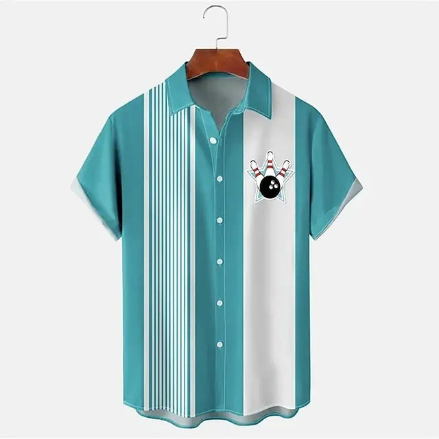 Emil | Casual poloshirt med bowlingprint