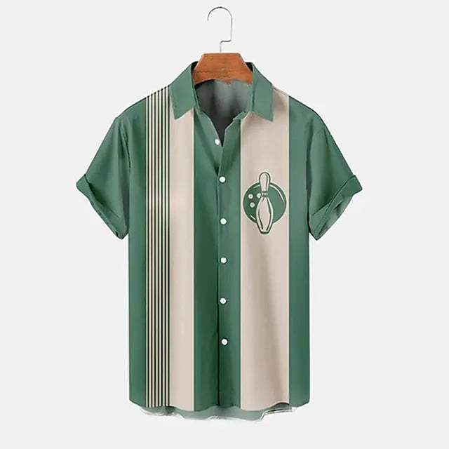 Emil | Casual poloshirt med bowlingprint