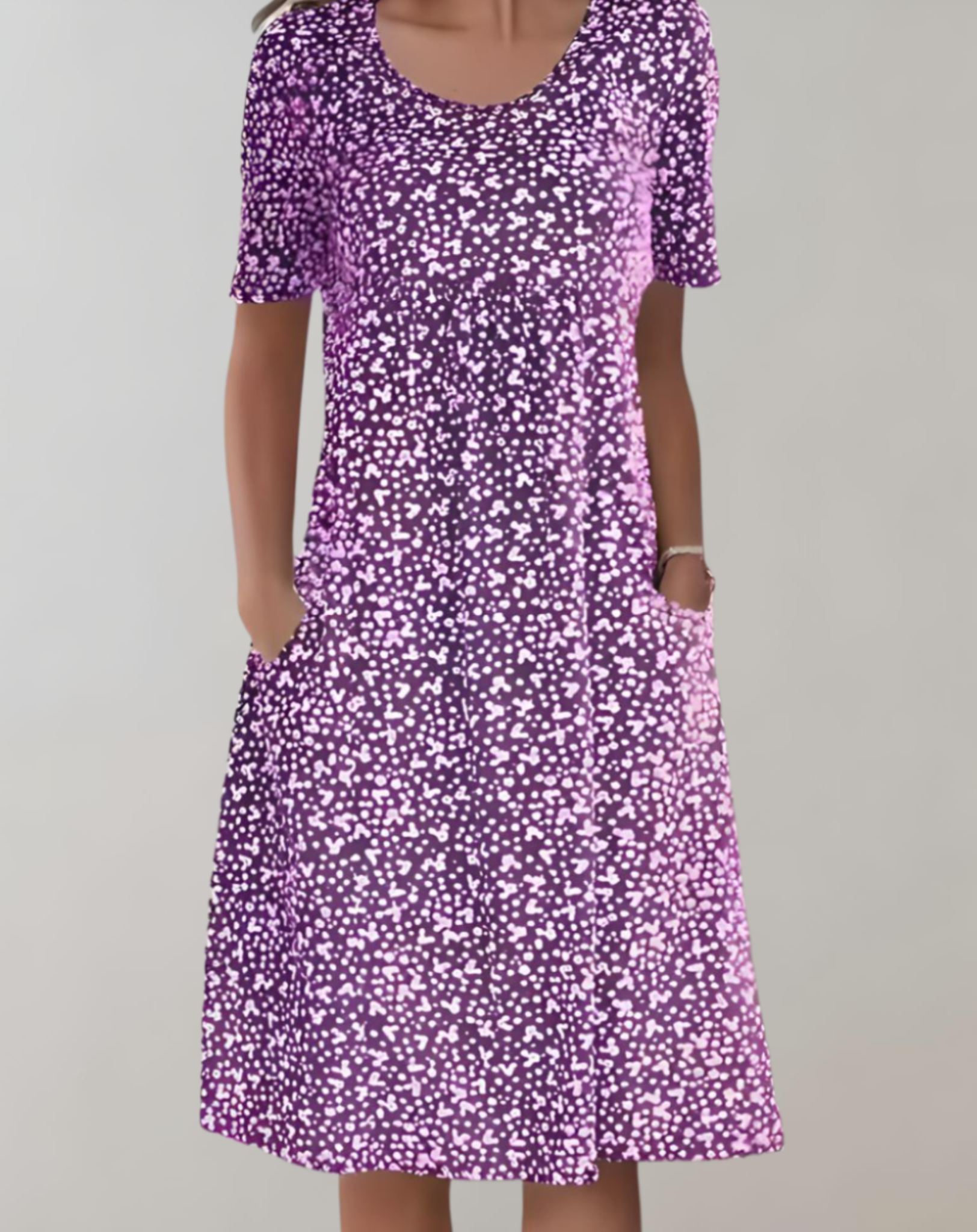 Nora | Sommerkjole med V-Hals og Afslappet Pasform