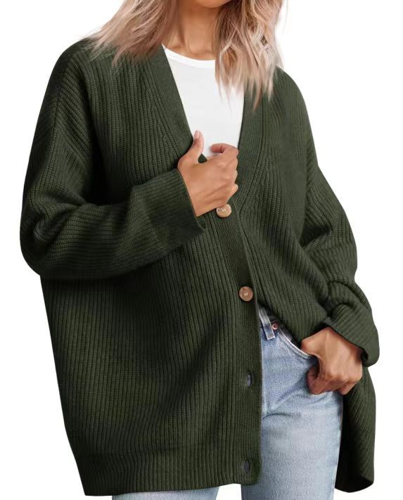 Emma | Stribet Plus Size Cardigan til Kvinder