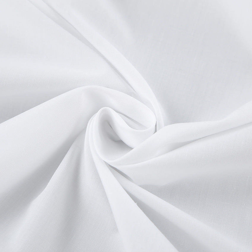 Bomuldsblanding Langærmet Skjorte til Kvinder