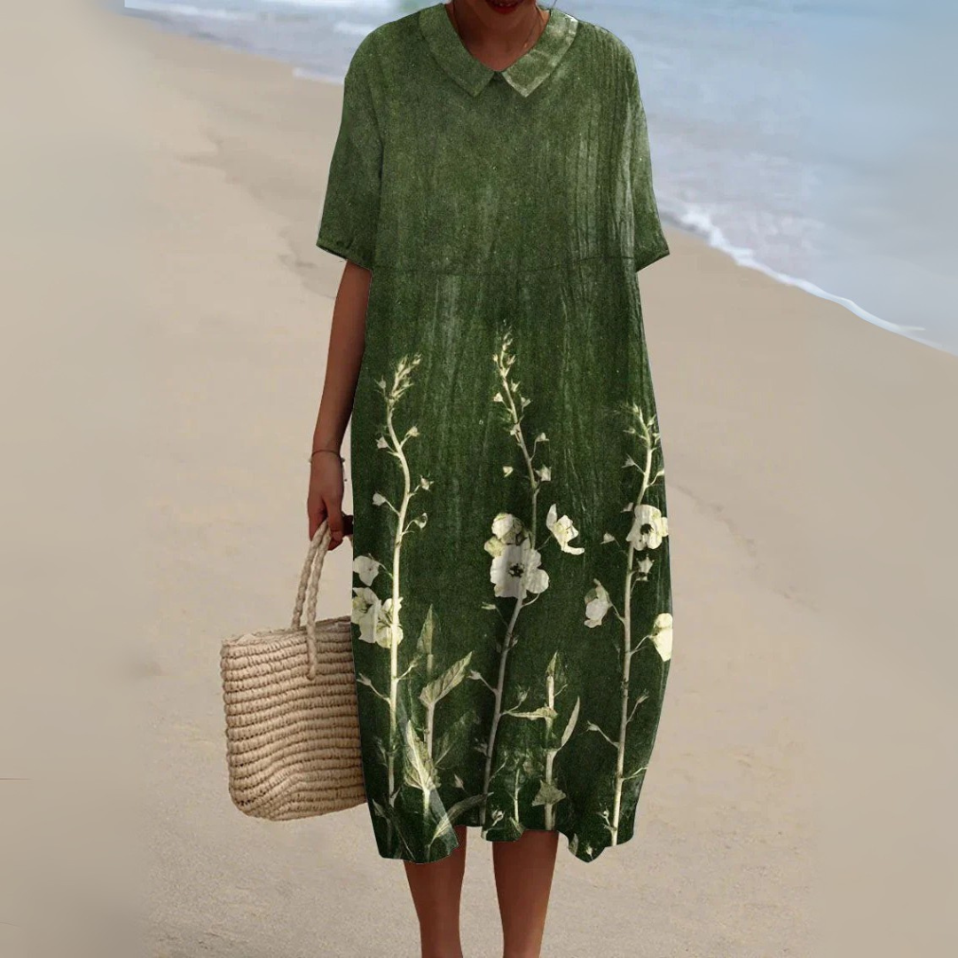 Casandra™ | Blød Kjole Med Blomsterprint