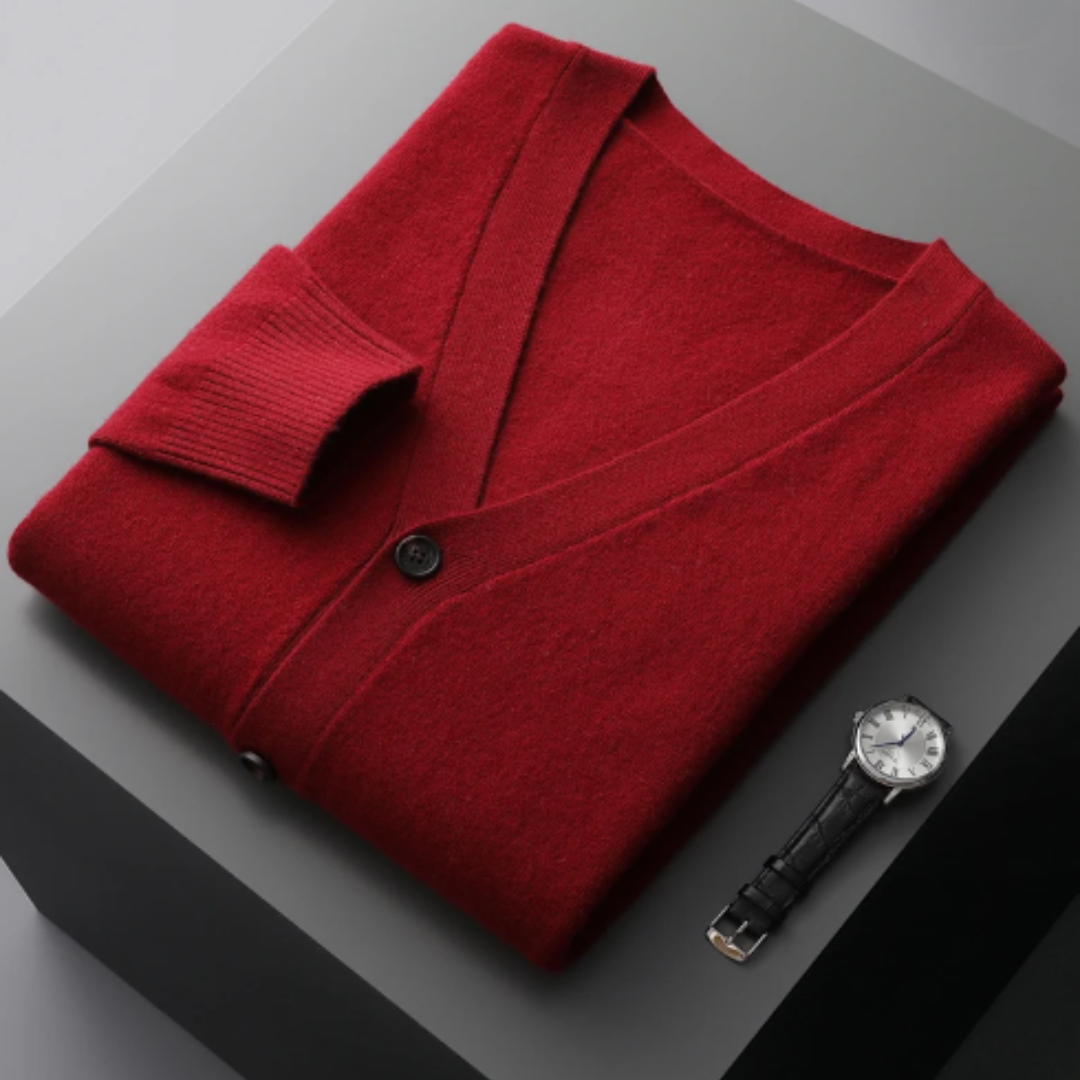 Mathias | Casual strikcardigan til mænd